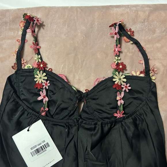 NWT Hello Molly Blooming Confidence Slip Dress with Floral details. Size M. - Picture 8 of 13